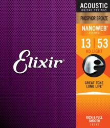  Elixir Phosphor Bronze NanoWeb (16182) 13-53 HD Light akusztikus gitár húrkészlet - hangszercenter