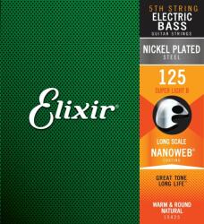 Elixir NanoWeb (15425) 5th . 125 Super Light B basszugitár húr - hangszercenter