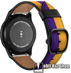  Valódi bőr okosóra szíj - KOBE BRYANT BLACK MAMBA MINTÁS - valódi bőr, 120mm + 90mm hosszú, 22mm széles - SAMSUNG Galaxy Watch 46mm / Watch GT2 46mm / Watch GT 2e / Galaxy Watch3 45mm / Honor MagicWat