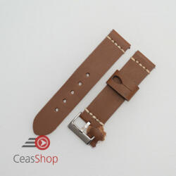  Curea piele maro deschis, vintage, cusătura alba QR 20mm - 3920320 - ceas-shop