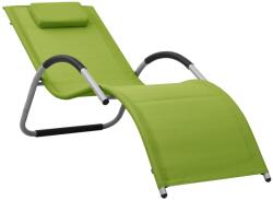 vidaXL Șezlong din textilenă, verde și gri (310516)