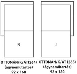  Léna ülőgarnitúra elem rugós variálható, elem, ottomán, ágyneműtartós, ottomán/K/ÁT