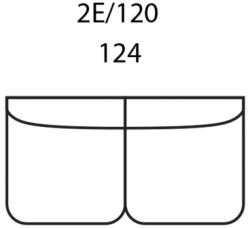  Bora ülőgarnitúra elem habszivacs variálható, elem, ágyneműtartós, karfa nélküli, 2E/120