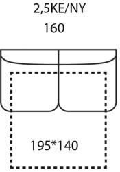  Bora ülőgarnitúra elem habszivacs variálható, elem, nyitható, karfa nélküli, KE/NY