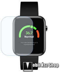  TPU okosóra képernyővédő fólia - CLEAR - 1db, törlőkendővel - A TELJES ELŐLAPOT VÉDI! - TicWatch GTH