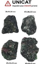 Tschermakite in Matrice Zoisit si Rubin Natural Brut - 38-60 x 32-44 x 12-32 mm - 1 Buc