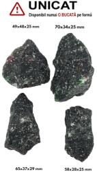 Tschermakite in Matrice Zoisit si Rubin Natural Brut - 49-70 x 28-25-29 mm - 1 Buc
