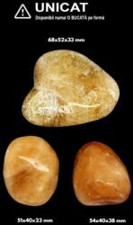 Palm Stone Citrin Mineral Natural Brazilia 44-54 x 33-46 x 20-33 mm - ( XXL ) - 1 Buc