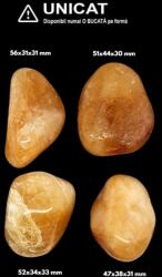 Palm Stone Citrin Mineral Natural Brazilia 55-65 x 27-37 x 21-25 mm - ( XXL ) - 1 Buc