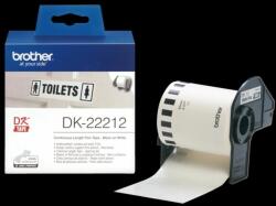 Brother DK22212 62 mm x 15, 24 m öntapadós fehér filmszalag (DK22212)