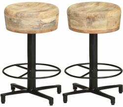 vidaXL Scaune de bar, 2 buc. , 52 cm, lemn masiv de mango (321963)