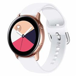 Okosóra szilikon szíj - Samsung Galaxy Watch Active 2 (20mm) - fehér szilikon szíj - tokgalaxis