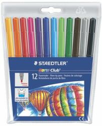 STAEDTLER Noris Club kimosható Filctoll készlet 1mm 12db-os - Különböző szín (TS325WP12)