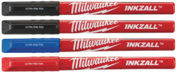 Milwaukee Inkzall Filctoll 0,6mm színes 4 darabos kiszerelés (48223165)