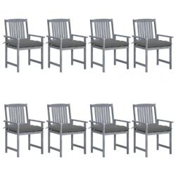 vidaXL 8 db tömör akácfa kerti szék párnákkal (3078250/51/52/53/54/55/56/57/58/59)