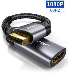  DisplayPort към HDMI кабел JSAUX, 1080P@60Hz позлатени накрайници, найлонова оплетка