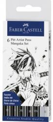 Faber-Castell Pitt artist pen Manga 6/set negru