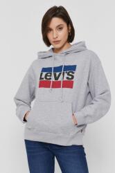 Levi's pamut melegítőfelső szürke, női, nyomott mintás - szürke XXS - answear - 22 990 Ft
