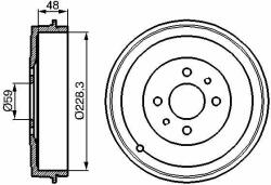 Bosch Tambur frana BOSCH 0 986 477 088 - automobilus