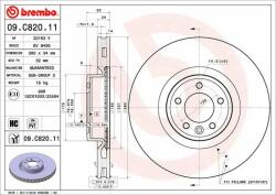 BREMBO Disc frana BREMBO PRIME LINE - UV Coated 09. C820.11 (09.C820.11)