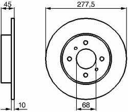 Bosch Disc frana BOSCH 0 986 479 105 (0 986 479 105) - automobilus