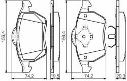 Bosch set placute frana, frana disc BOSCH 0 986 494 390 (0 986 494 390)