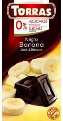 TORRAS Banános étcsokoládé hozzáadott cukor nélkül 75g (8)