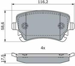 Bosch set placute frana, frana disc BOSCH 0 986 424 056