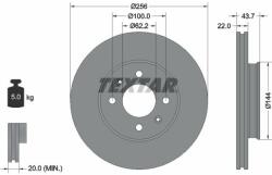 TEXTAR Disc frana TEXTAR PRO 92304603 (92304603)