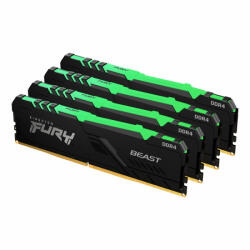 DDR4 32GB 2666MHz RGB 8GB×4枚　FURY Kingston FURY Beast RGB 32GB (4x8GB) DDR4 2666MHz KF426C16BBAK4/32