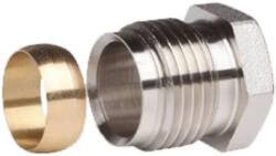DANFOSS szorítógyűrűs csatlakozó fémcsőre, 15 mm x 1/2" KM (013G4115)