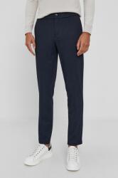 Sisley Pantaloni bărbați, culoarea albastru marin, model drept 9BY8-SPM0PY_59X