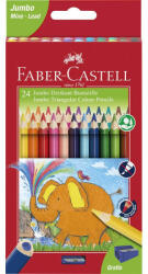 Faber-Castell Színes ceruza készlet 24db-os háromszögletű Jumbo + hegyező FABER-CASTELL (116524) (116524)