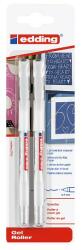 edding Roller Edding 2185 cu gel, varf 0.7 mm, alb, blister (ED218549) - birotica-asp