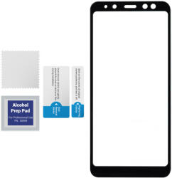 DEVIA Folie Frame Sticla Temperata Samsung Galaxy A8 Plus (2018) Black (1 fata Anti-Shock, 9H, 0.26mm) (DVFOLA730BK) - pcone