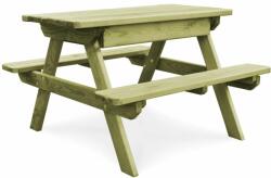 vidaXL Masă de picnic cu bănci, 90 x 90 x 58 cm, lemn de pin tratat (45148)