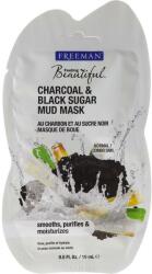 Freeman Mască cu nămol pentru față Cărbune și Zahăr negru - Freeman Feeling Beautiful Charcoal & Black Sugar Mud Mask 15 ml