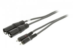 Nedis XLR - RCA kábel - 2x XLR dugó - 2x RCA 3m (COTH15210GY30)