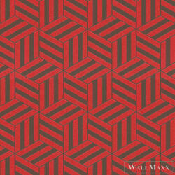 Marburg Ulf Moritz Signature 2022 59741 vörös, fekete Tér-hatású 3D-mintás Modern tapéta (59741)