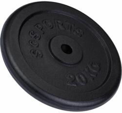 SC Sports Súlytárcsa öntöttvas fekete 20 kg (SC-101814-0) - gorillasports Súlytárcsa