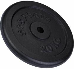 SC Sports Súlytárcsa öntöttvas fekete 20 kg (SC-101814-0) Súlytárcsa