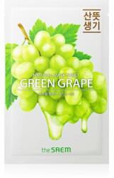 The Saem Natural Mask Sheet Green Grape szövet arcmaszk az arcbőr élénkítésére és vitalitásáért 21 ml