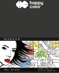 Happy Color Bloc desen, pentru marker, A4, 100gsm, 25 coli, Happy Color 37102030-A25