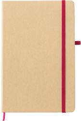  Jegyzetfüzet A/5 kőpapír 80 vonalas lap, piros gumipánttal + tolltartó gumigyűrű