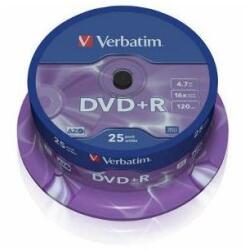 Verbatim DVD+R Verbatim 43500, 16x, 4.7GB, 25buc, Matte silver (43500)