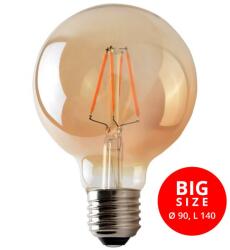 BRILUM LED Izzó LEDSTAR AMBER G95 E27/8W/230V 2200K ZL-FG9508-22 (B3261)