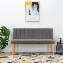 vidaXL Bancă, gri, 140 cm, catifea (288576)