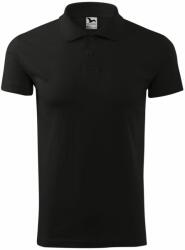 MALFINI Férfi puha galléros póló Single J. - Fekete | L (2020115)