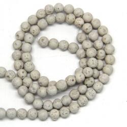 Perline Di Lava 6mm/8mm, Pietra Preziosa Naturale Rotonda Color Pietra Vulcanica In Confezioni Da 20/40 Perline. - Italia - Foto 2
