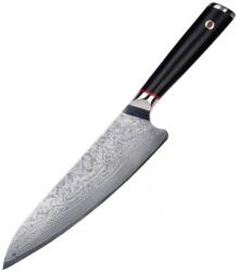 KRASINO Cutitul bucatarului Yamada, otel damasc, HRC 60, 20 cm